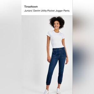 Tinseltown Utility Pockets Jogger Jeans NWT Size Large